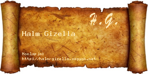 Halm Gizella névjegykártya