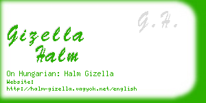 gizella halm business card